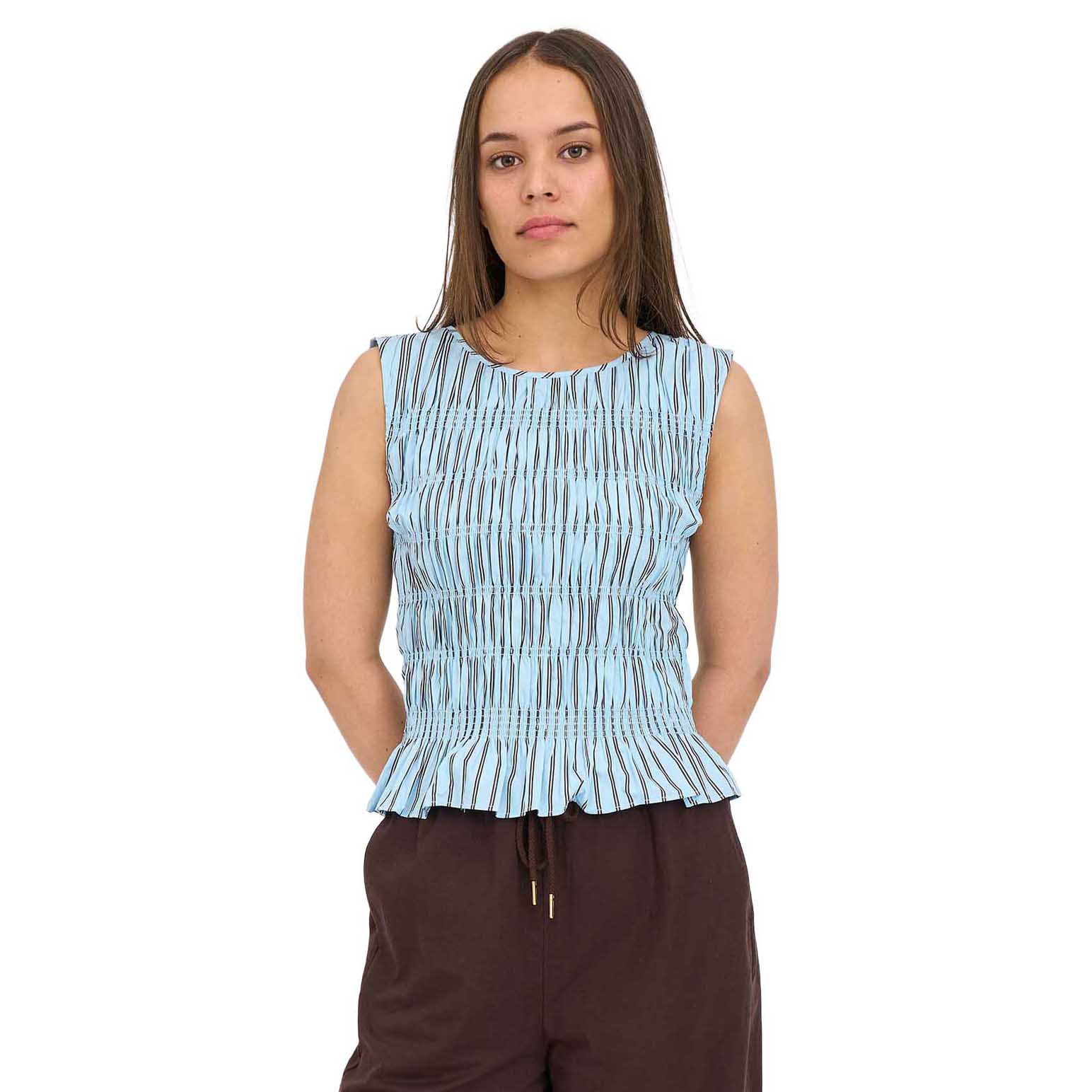 Huffer Stripe Bridget Shirred Top